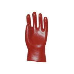 Lot de 10 paires de gants PVC rouge enduit, standard, 27 cm - COVERGUARD - Taille L-9 0