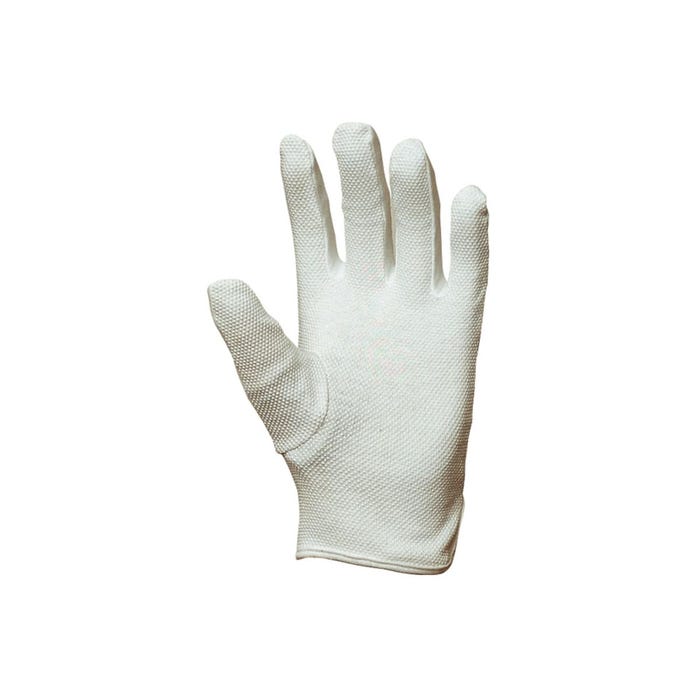 Lot de 12 gants coton coupe ville, mini picots blancs - Coverguard - Taille XL-10 1