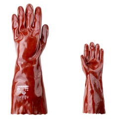 Gants PVC rouge enduit 40 cm Supérieur - Coverguard - Taille XL-10 2