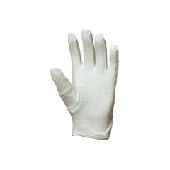 Lot de 12 gants coton coupe ville, mini picots blancs - Coverguard - Taille L-9 1