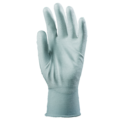 Gants polyester blanc, doigts enduits PU blanc - Coverguard - Taille M-8 1