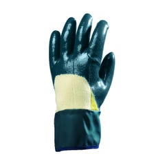 Lot de 10 gants paume Kevlar, dble enduct nitrile bleu - COVERGUARD - Taille XL-10