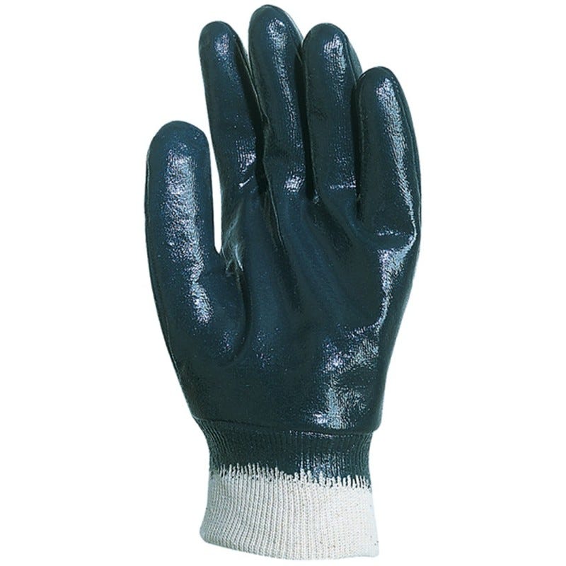 Gants nitrile bleu dos enduit, standard - Coverguard - Taille L-9 1
