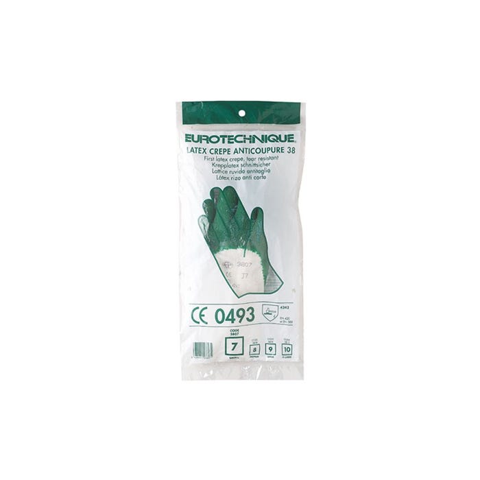 Gants latex crépé vert qualité supérieure - COVERGUARD - Taille S-7 2