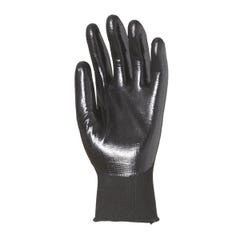 Gants polyester noir jauge 13 enduit 3/4 nitrile noir - Coverguard - Taille L-9 1