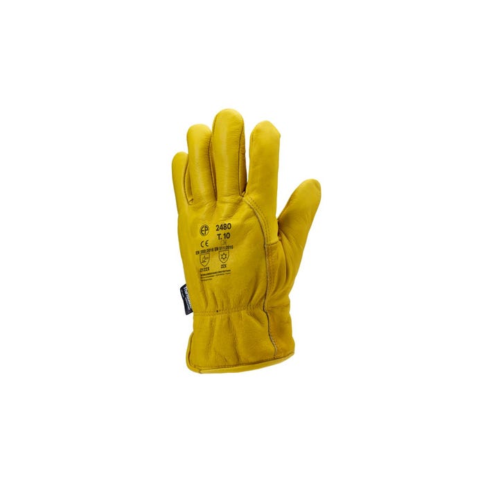 Lot de 10 paires de gants ALASKA fleur vachette doublé Thinsulate - Coverguard - Taille XL-10 0
