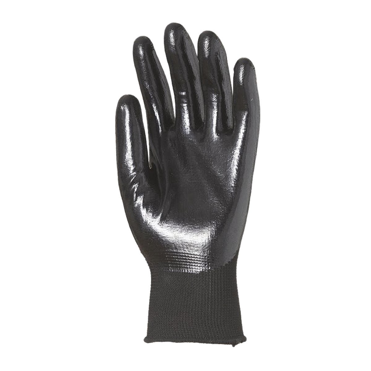 Gants polyester noir jauge 13 enduit 3/4 nitrile noir - Coverguard - Taille M-8 1