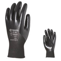 Gants polyester noir jauge 13 enduit 3/4 nitrile noir - Coverguard - Taille M-8 2