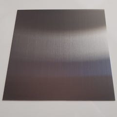 Fond de Hotte / Crédence Inox Noir Brossé H 20 cm x L 50 cm de 0,8 mm 2