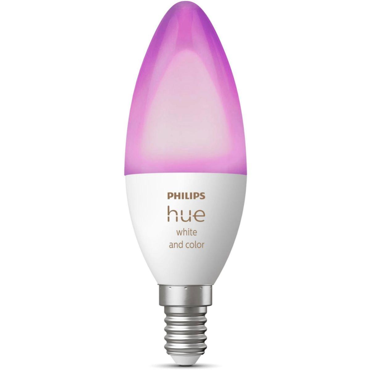Ampoule connectée PHILIPS HUE W&C E14 5.3W