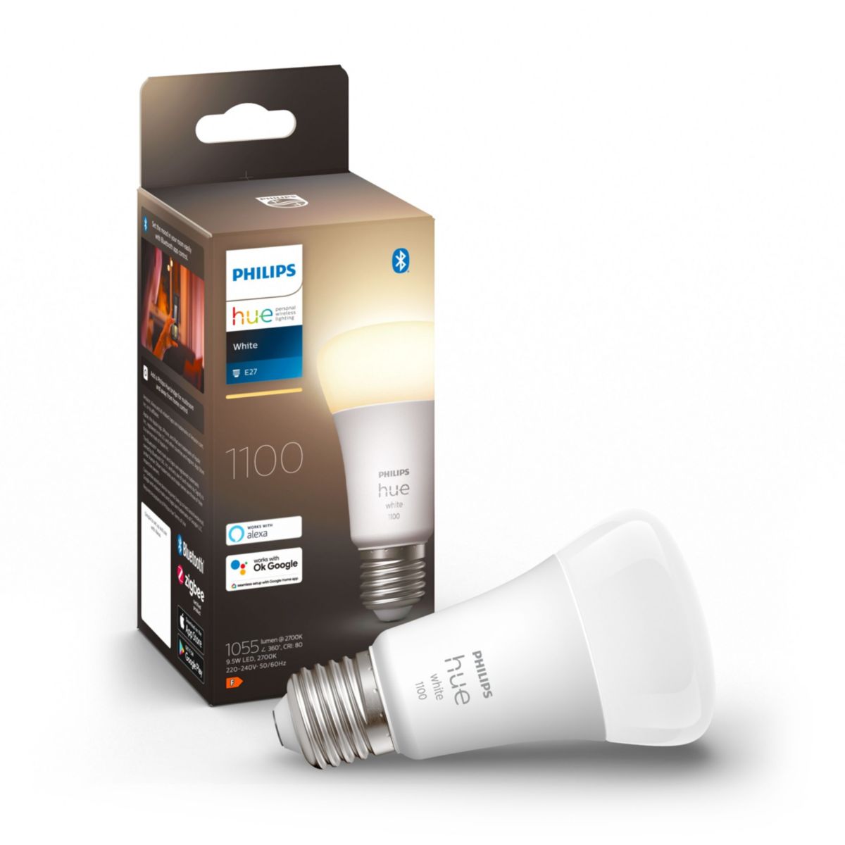 Ampoule connectée PHILIPS HUE White E27 75W