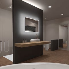 Miroir salle de bain LED rectangulaire auto-éclairant 80x70cm - Ulysse LED 80