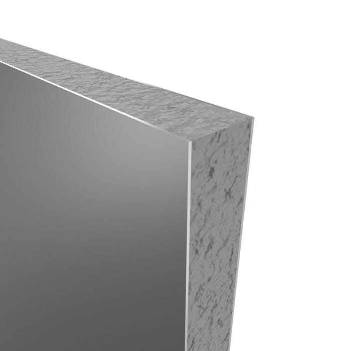 LOT de 2 Panneaux Muraux Aluminium GRIS 90+120x210 cm avec Profilés NOIR MAT - WALL'IT 1