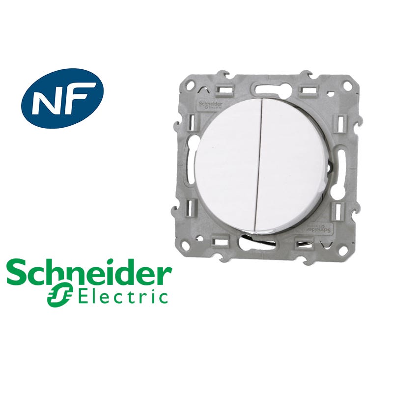 Schneider Electric - S520273 - ODACE va-et-vient lumineux + va-et-vient blanc 1