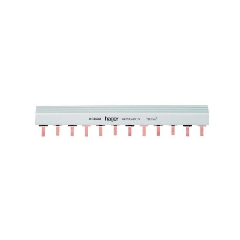 Hager SAS - KB463C - Barre pont 3P+N lang.10mm2 24m
