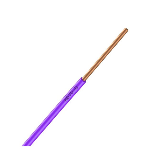 Nexans 01225012 Bobine de fil Electrique 1,5mm Violet Long 100m [ H07V U PASSEO 1 ] 0