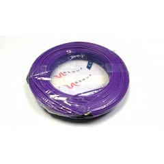 Nexans 01225012 Bobine de fil Electrique 1,5mm Violet Long 100m [ H07V U PASSEO 1 ] 1
