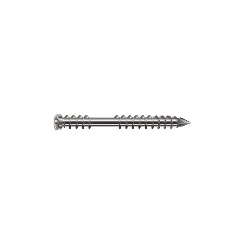 Vis terrasse tete cylindrique Torx SPAX ZylKo T-Star plus 5,5x50/22,5 A4 Fixgw (Par 200)