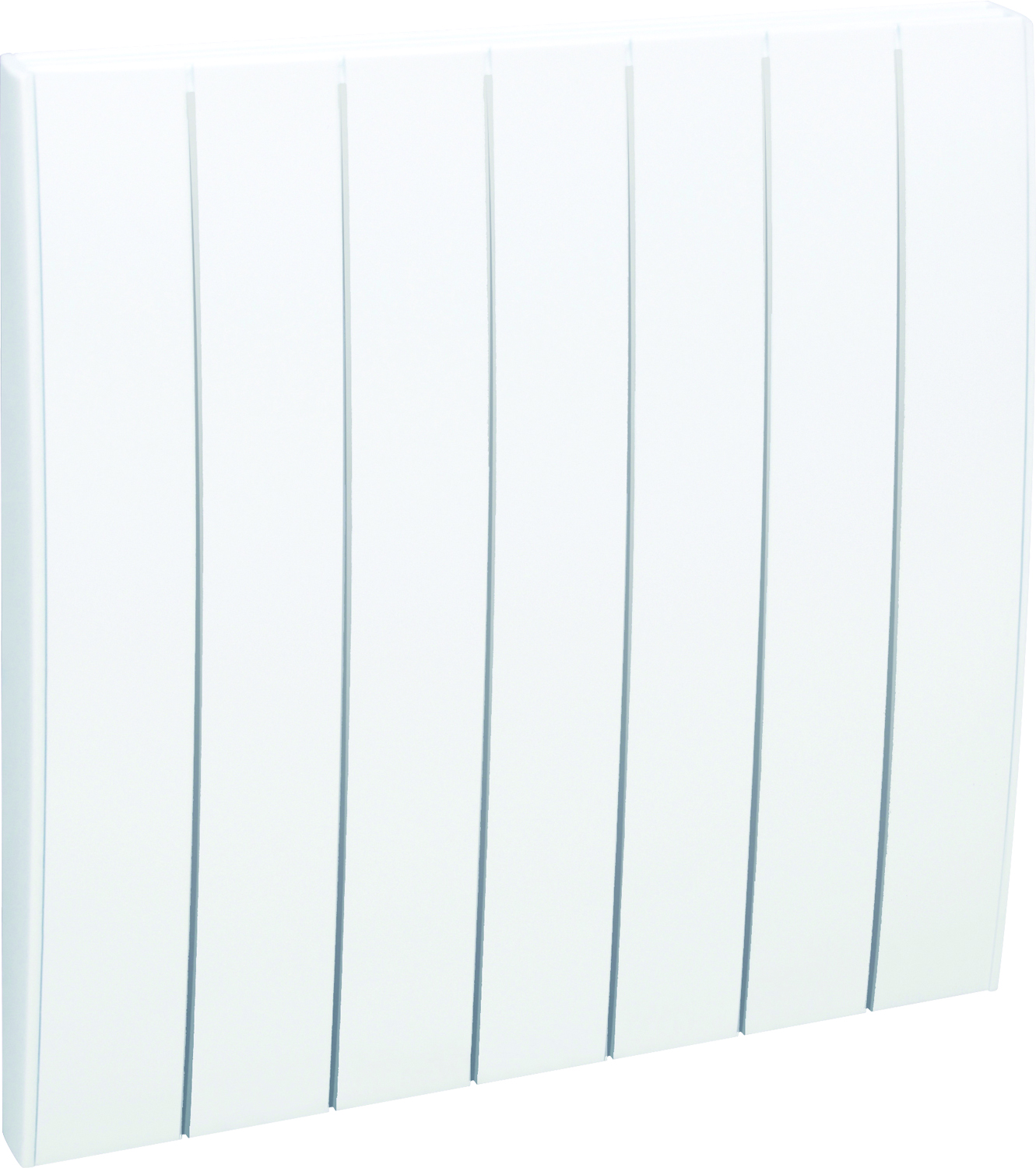 Radiateur électrique fixe à inertie sèche 2000W horizontal blanc - Ecran LCD - Programmation personnalisée - Détecteur de présence/absence - AIRELEC