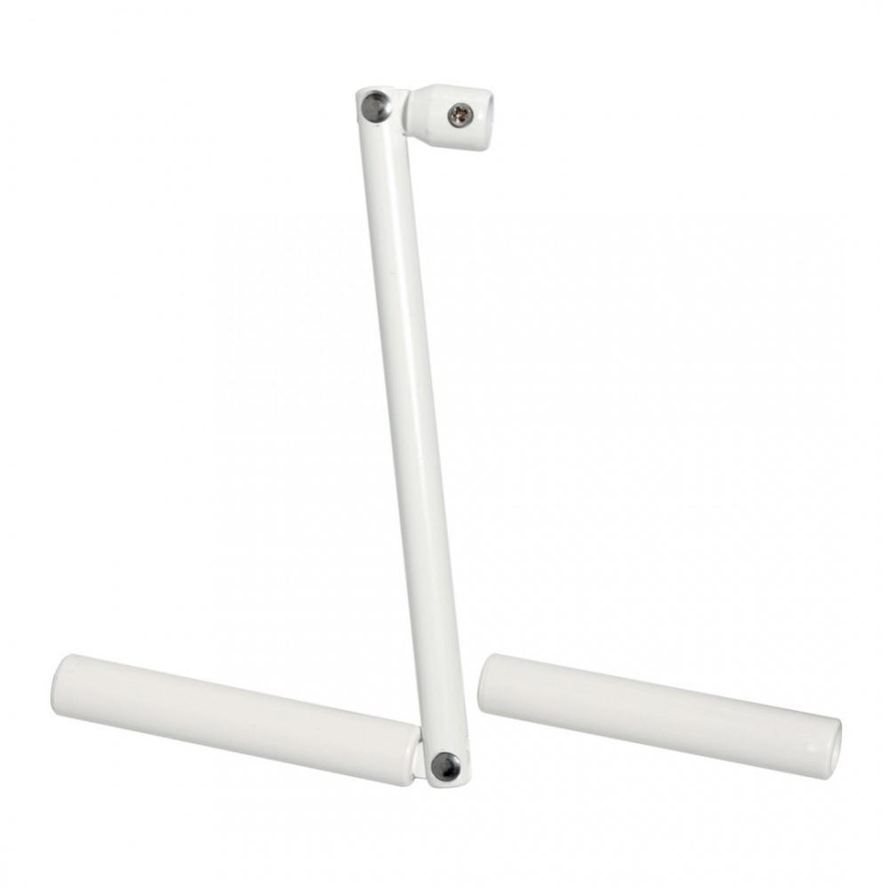 Manivelle Acier Sans Tige pour Volet Roulant - Ronde 12mm - Blanc Poudré - Ronde 12mm