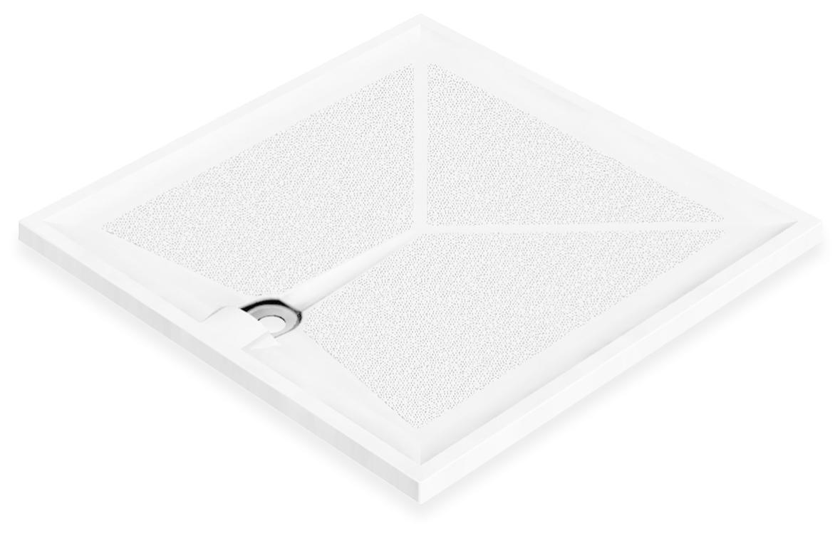 Receveur extra plat antidérapant Braddan AKW 900X900 mm - AKW - 16473