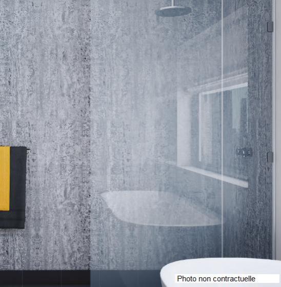 Panneau mural fushia brillant 2420x600mm Akw