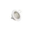 Xanlite - Lot de 5 Spots Encastrés Metal Blanc - Orientable* - Ampoule LED GU10 incluses - cons. 5W (eq. 50W) - 345 lumens - Blanc chaud - PACK5SP50AB