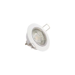 Xanlite - Lot de 5 Spots Encastrés Metal Blanc - Orientable* - Ampoule LED GU10 incluses - cons. 5W (eq. 50W) - 345 lumens - Blanc chaud - PACK5SP50AB 0