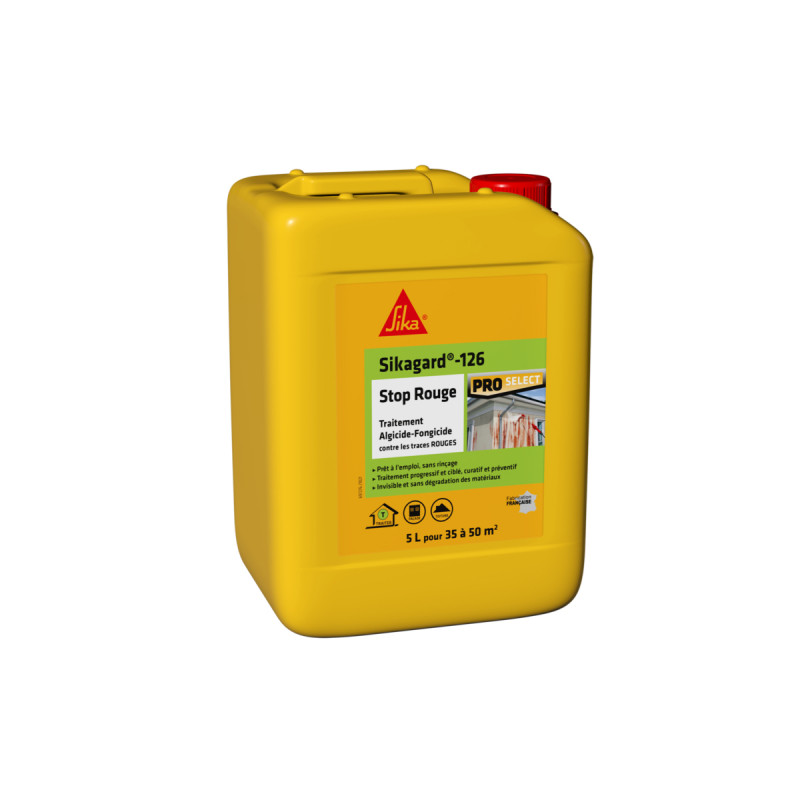 Traitement algicide et fongicide SIKA - Sikagard-126 Stop Rouge - 5L