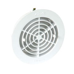 Grille de ventilation à encastrer aération intérieur à fermeture PVC D 125mm blanc - NICOLL - 1FATM125