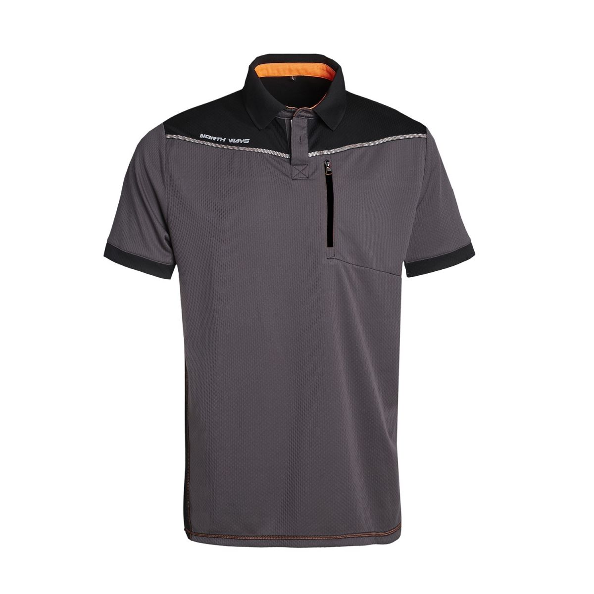 POLO DE TRAVAIL WOLF GRIS / NOIR - NORTH WAYS - Taille 4XL