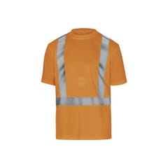 Tee-shirt polyester haute visibilité Orange - Delta Plus - Taille 3XL