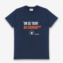 T-shirt de travail marine "Au courant" T.L - PARADE 0