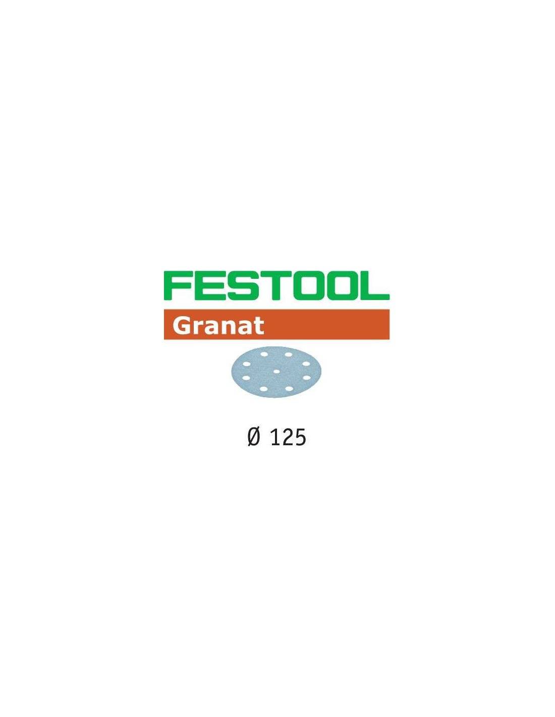 Abrasifs festool stf d125/8 p280 gr - boite de 100 - 497174