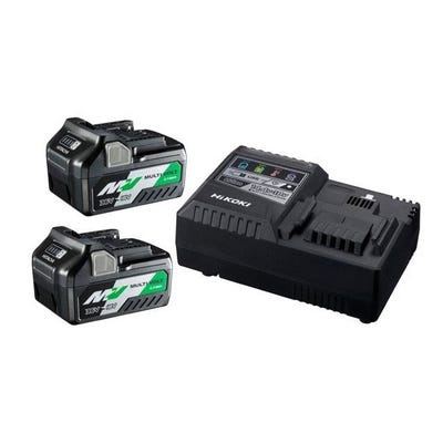 Pack de 2 batteries Multi-Volt 36 - 18 V + chargeur UC18YSL3 - HIKOKI - UC18YSL3WEZ 0