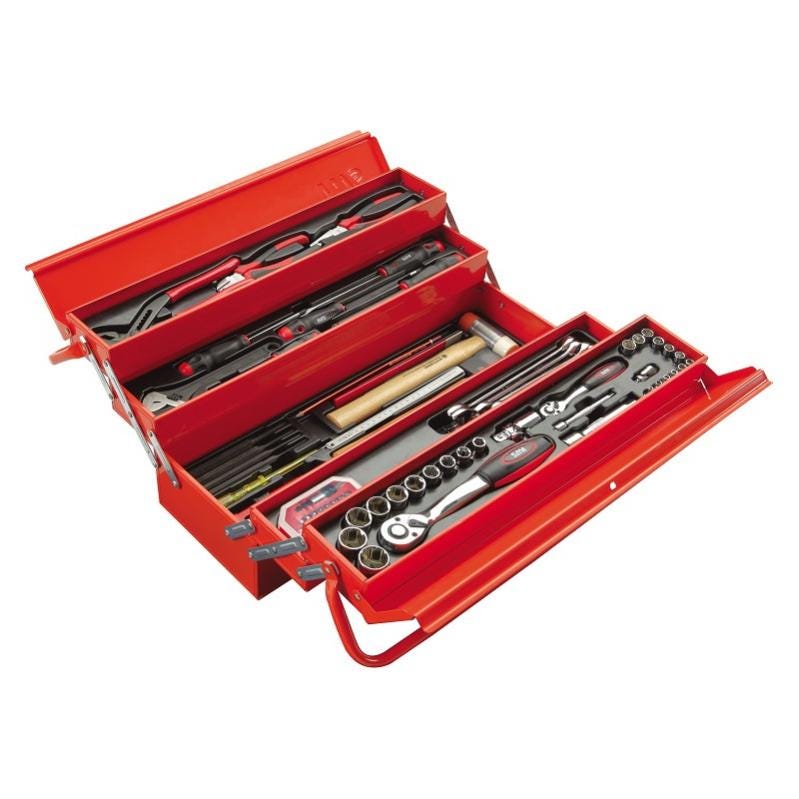 Composition de 113 outils avec caisse de maintenance métallique SAM OUTILLAGE CP 113BOX 0