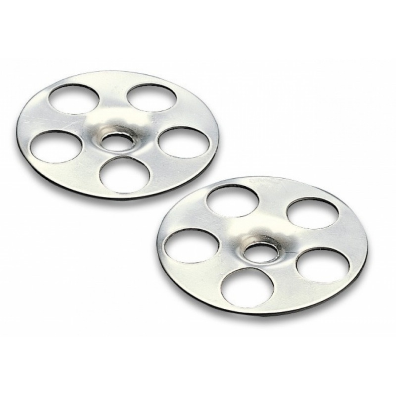Jackon Rondelles de fixation galvanisées Diamètre 36 mm, perforées, 1 carton de 10 blisters, (20 rondelles par blister) (4501711)