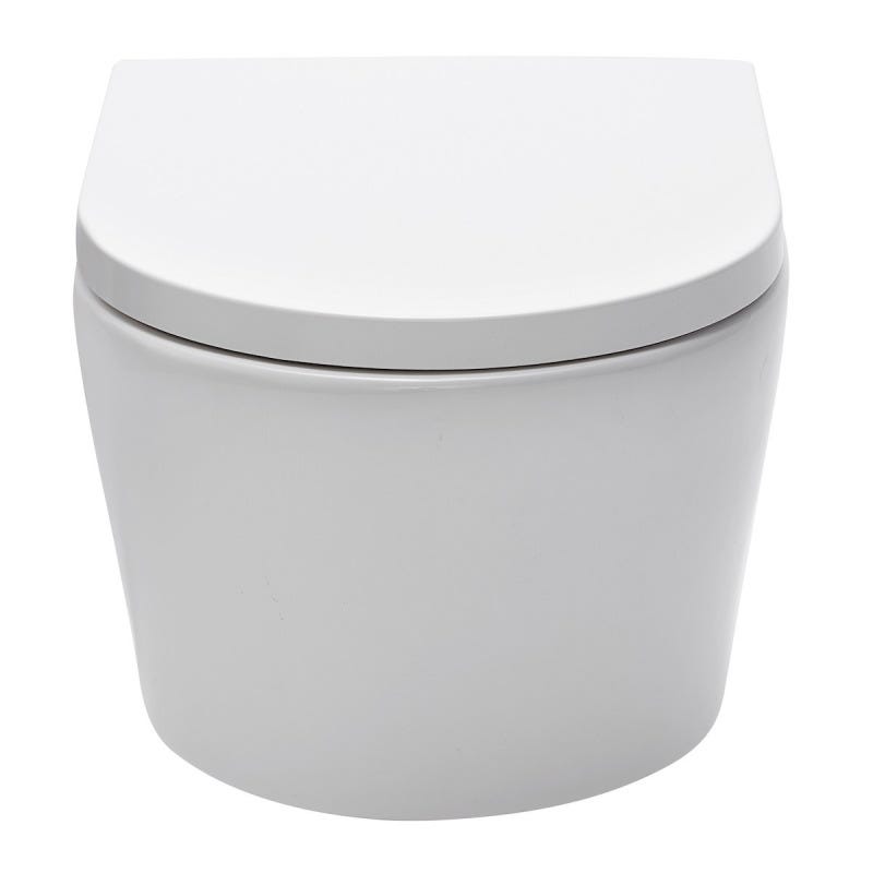 Grohe Pack WC Bâti autoportant avec Cuvette Swiss Aqua Technologies sans bride + Plaque blanche (ProjectSATrimless-4) 4