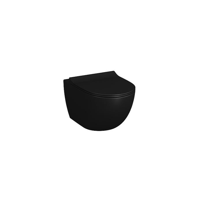 Grohe Pack WC Vitra Black Sento sans bride + ensemble Rapid SL autoportant NF + plaque Skate Cosmo Hard Graphite (ProjectBlackSento-1) 3