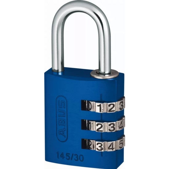 Cadenas à combinaison ABUS aluminium 145/30 Bleu Lock-Tag - 46614 0
