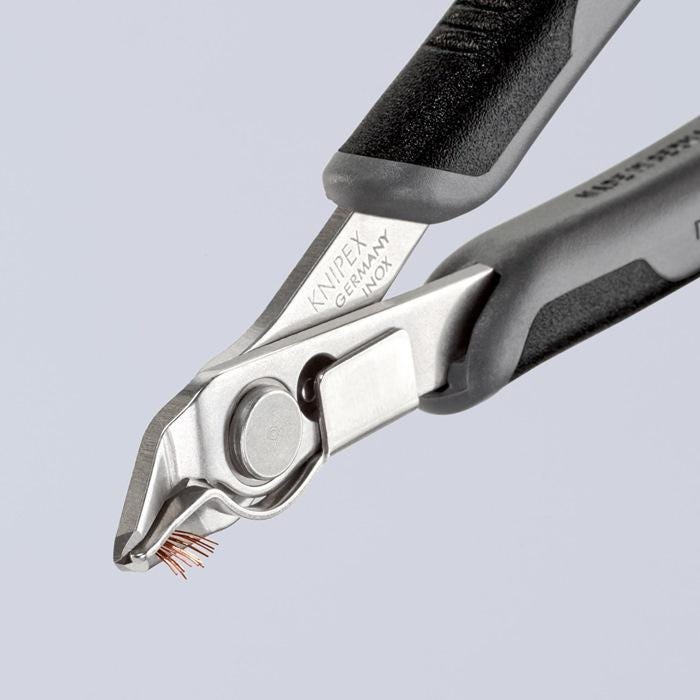 Pince coupante latérale d'électronicien ESD Super Knips®, Long. 125 mm, Capacité de coupe pour fil souple Ø 0,2-1,6 mm, fil semi-dur Ø 0,2-1,0 mm 8