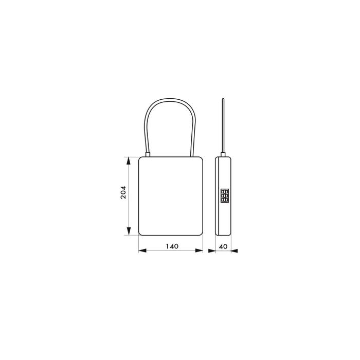 THIRARD - Coffret de sécurité à câble, fermeture par combinaison modifiable, 3 chiffres 4