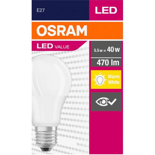 Osram 4052899326934 Led Cee 2021 A+ (a++ - E) E27 5.5 W = 40 W (ø X L) 60 Mm X 112 Mm 1 Pc(s)