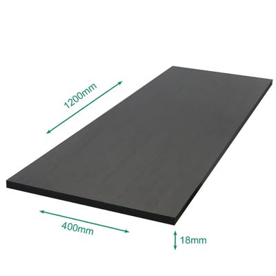 Tablette mélaminé Elegant Black 1200 x 400 x 18 mm . - PEFC 70% 3