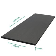 Tablette mélaminé Elegant Black 1200 x 300 x 18 mm . - PEFC 70% 3