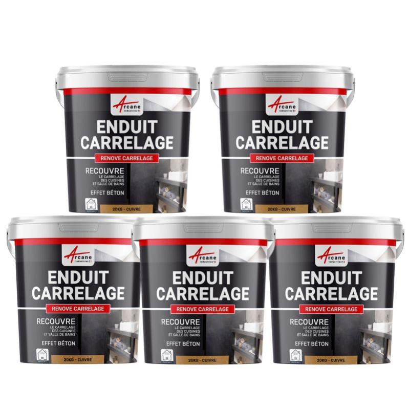 Enduit Carrelage Pour Mur Et Sol - Renove Carrelage - Cuivre - Offre Spéciale : 5 X 20kg - Arcane Industries