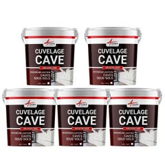 Enduit de cuvelage hydrofuge - Étanchéité cave sous-sol garage - ARCACIM CAVE - Offre Spéciale : 5 x 25 Kg - Gris - ARCANE INDUSTRIES 0