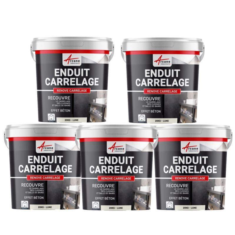 Enduit Carrelage Pour Mur Et Sol - Renove Carrelage - Lune - Offre Spéciale : 5 X 20kg - Arcane Industries