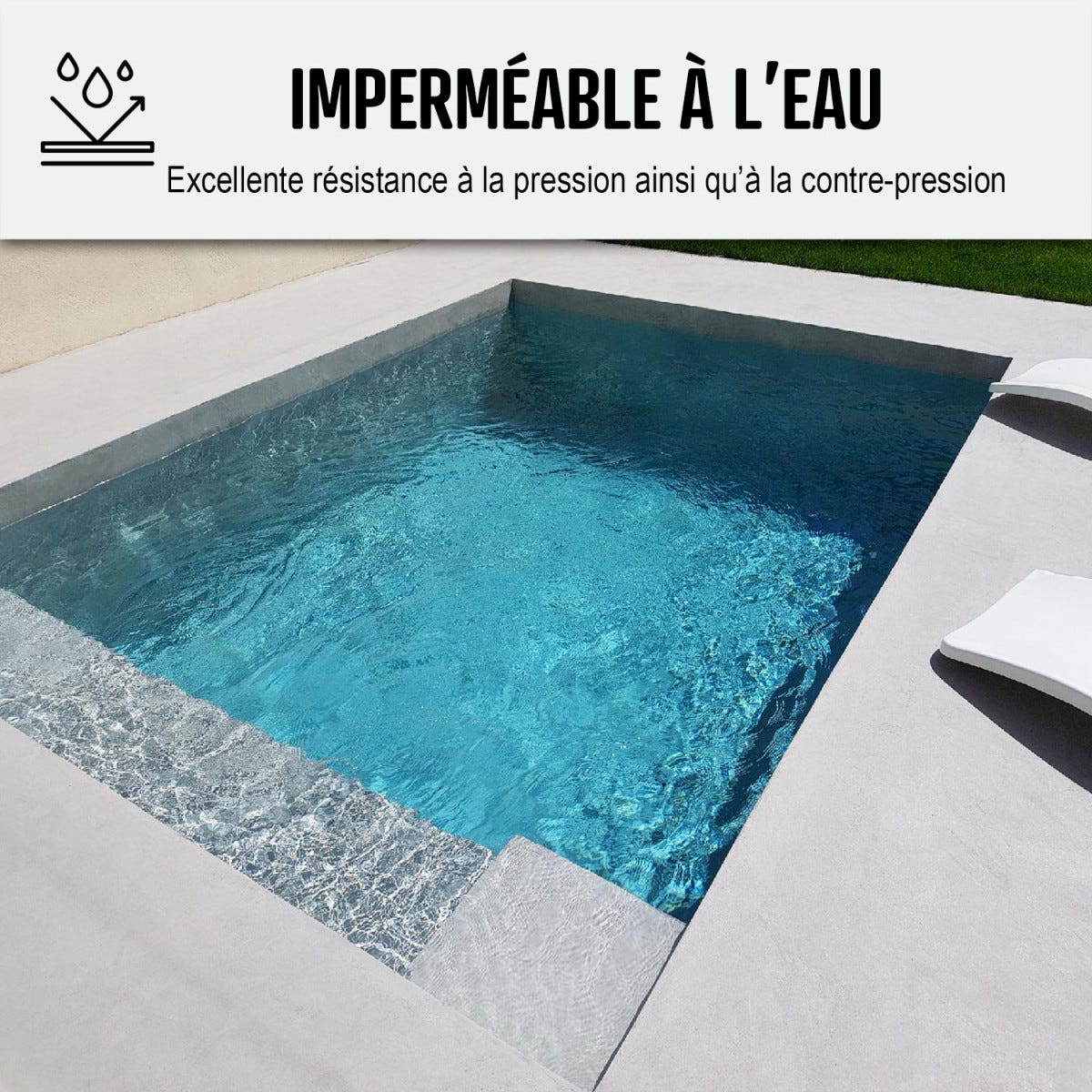 Enduit piscine, enduit de cuvelage, enduit hydrofuge pour étanchéité piscine - Offre Spéciale : 5 x 25 Kg - Blanc - ARCANE INDUSTRIES 4