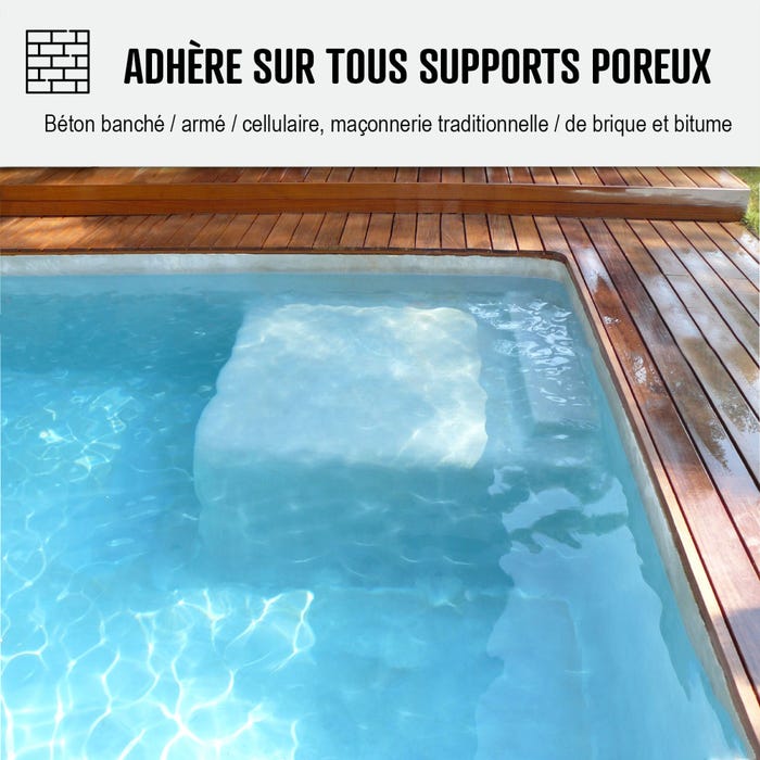 Enduit piscine, enduit de cuvelage, enduit hydrofuge pour étanchéité piscine - Offre Spéciale : 5 x 25 Kg - Blanc - ARCANE INDUSTRIES 2